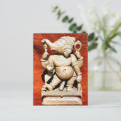 Jain-Tempel, Indien-Statue Postkarte (Stehend Vorderseite)