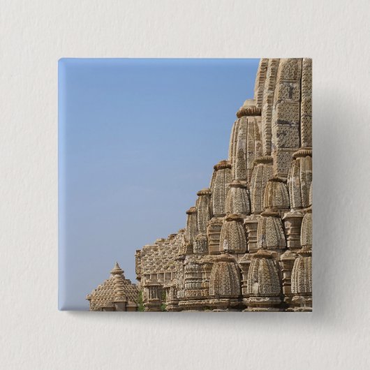 Jain temple in Chittorgarh Fort, India Button (Vorderseite)
