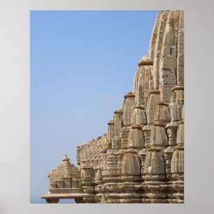 Jain temple in Chittorgarh Fort, India Poster