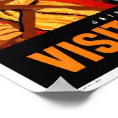 Jaipur Besuch India Vintage Travel Poster wiederhe (Ecke)