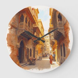 Jaipur Große Wanduhr