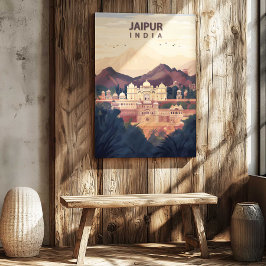 Jaipur India Canvas Print Travel Poster Wall Art Leinwanddruck