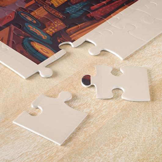 Jaipur India Hawa Mahal Illustration Travel Art Puzzle (Seite)