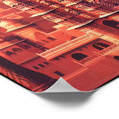 Jaipur India - Stadt Palaces Vintage Travel Poster (Ecke)