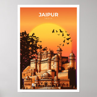 Jaipur India Travel Poster