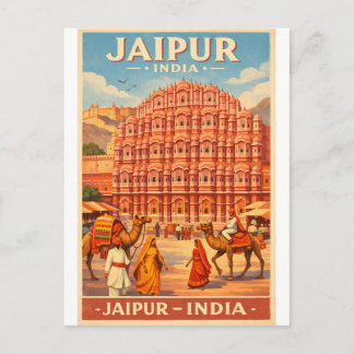 Jaipur, Indien, in klassischem Retro-Look Postkarte