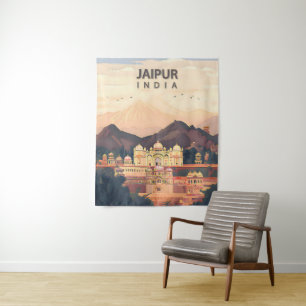 Jaipur - Indiens Royal Pink City Wandteppich