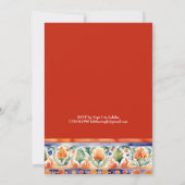 Jaipur Palast Aquarell Indische Hochzeitsvorlage Einladung (Rückseite)