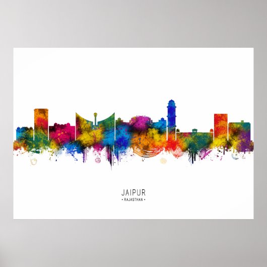 Jaipur Rajasthan Skyline Poster (Vorne)