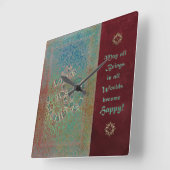 JAIPUR - Wall Clock Quadratische Wanduhr (Winkel)