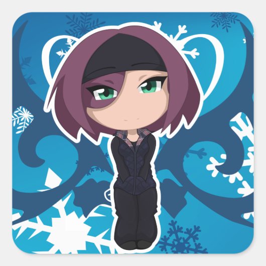 Jaja Ferienaufkleber Quadratischer Aufkleber (Vorderseite)