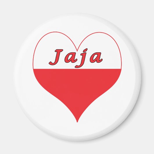 Jaja Polnisches Herz Magnet (Vorne)