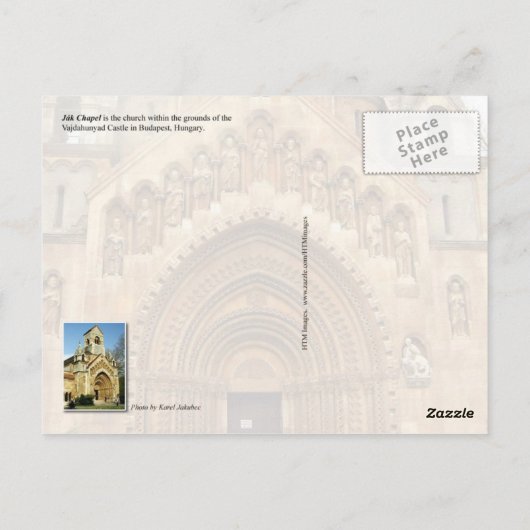 Ják Chapel, Vajdahunyad Castle, Budapest, Ungarn Postkarte (Rückseite)