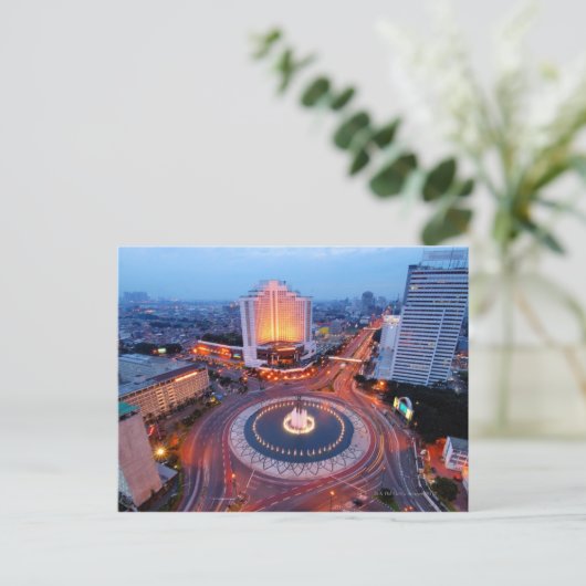 Jakarta Cityscape Postkarte (Stehend Vorderseite)