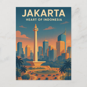 JAKARTA – Herz Indonesiens’. Postkarte