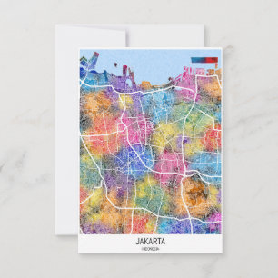Jakarta Indonesia City Map Dankeskarte