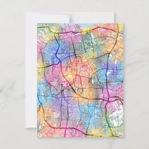 Jakarta Indonesia City Map Postkarte