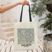 Jakarta, Indonesia, City Map Tote Bag Tragetasche