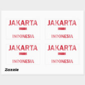 Jakarta Indonesia Designs Rechteckiger Aufkleber (Blatt)