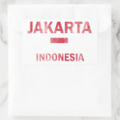 Jakarta Indonesia Designs Rechteckiger Aufkleber (Tasche)
