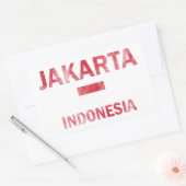 Jakarta Indonesia Designs Rechteckiger Aufkleber (Umschlag)