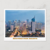 Jakarta Indonesia Featuring City & Skyline Modern Postkarte (Vorderseite)