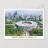 Jakarta Indonesia mit City & Skyline Modern Postkarte (Vorderseite)