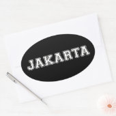 Jakarta Indonesia Ovaler Aufkleber (Umschlag)