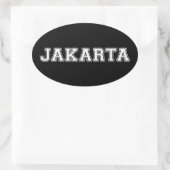 Jakarta Indonesia Ovaler Aufkleber (Tasche)