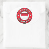 Jakarta Indonesia Ovaler Aufkleber (Tasche)