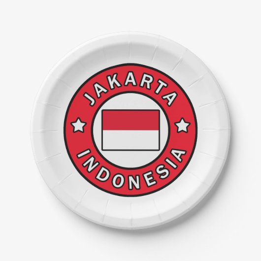 Jakarta Indonesia Pappteller (Vorderseite)