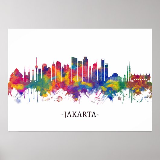 Jakarta Indonesia Skyline Poster (Vorne)