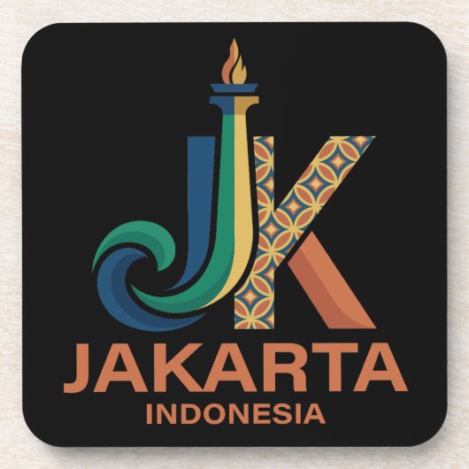 Jakarta Indonesia Southeast Asia Getränkeuntersetzer (Vorderseite)