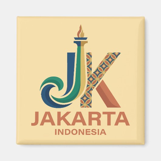 Jakarta Indonesia Southeast Asia Magnet (Vorne)
