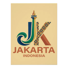 Jakarta Indonesia Southeast Asia Poster