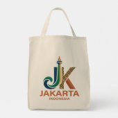 Jakarta Indonesia Southeast Asia Tragetasche (Rückseite)