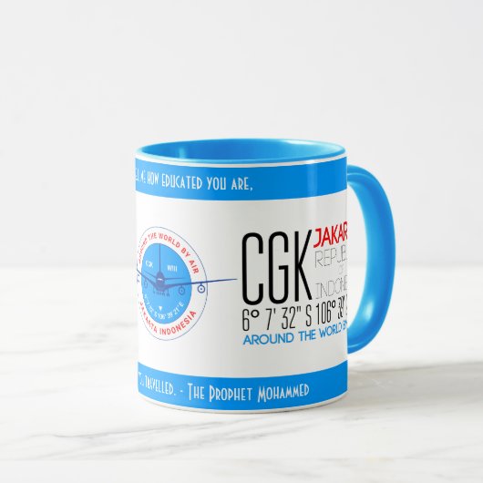 Jakarta, Indonesien, elegant Tasse (VorderseiteRechts)