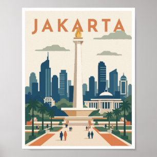 Jakarta Indonesien Reiseplakat Poster