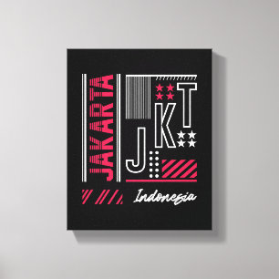 Jakarta Indonesien Urban Typography Grafikdesign Leinwanddruck
