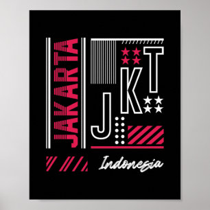 Jakarta Indonesien Urban Typography Grafikdesign Poster