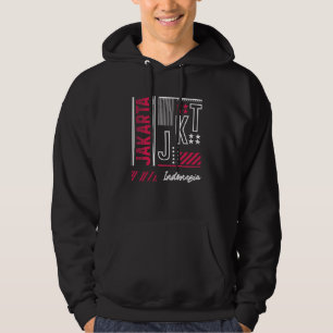 Jakarta Indonesien Urbane Typografie Grafikdesign Hoodie