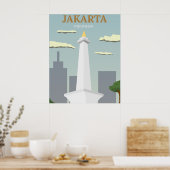 Jakarta, Indonesien Vintag Retro Travel Poster (Küche)