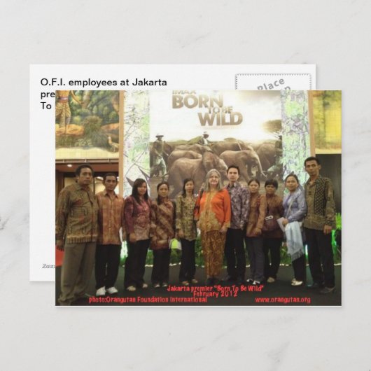 Jakarta Movie Premiere Postkarte (Vorne/Hinten)