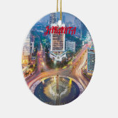Jakarta Panorama Weihnachtsdekoration Keramik Ornament (Rechts)