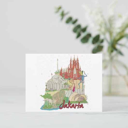 Jakarta Postkarte (Stehend Vorderseite)
