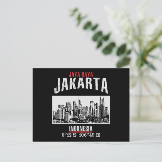 Jakarta Postkarte (Stehend Vorderseite)