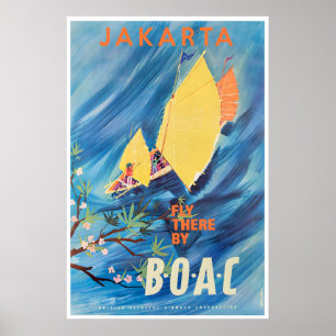 Jakarta Reiseplakat Indonesien Kunst Zuhause Poster