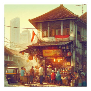 Jakarta Street Coffee Shop  Fotodruck