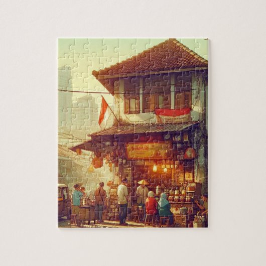 Jakarta Street Coffee Shop Puzzle (Vertikal)