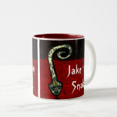 Jake die Schlange Zweifarbige Tasse (VorderseiteRechts)